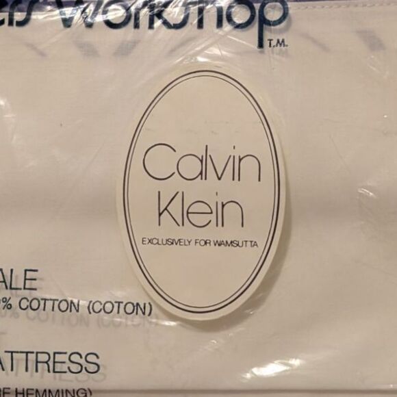 Vintage Calvin Klein For Wamsutta Clouds Twin Flat Sheet NIP Designer Workshop - Picture 3 of 13